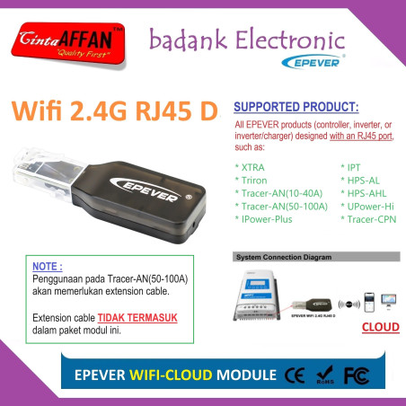 EPEVER WiFi 2.4G RJ45 D WiFi to Cloud Module Remote Monitor